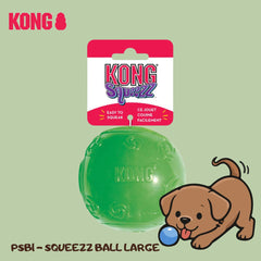 KONG PSB1 Mainan Anjing Squeezz BALL Large Green no type Tidak ada merek 