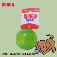 KONG PSB1 Mainan Anjing Squeezz BALL Large Green no type Tidak ada merek 