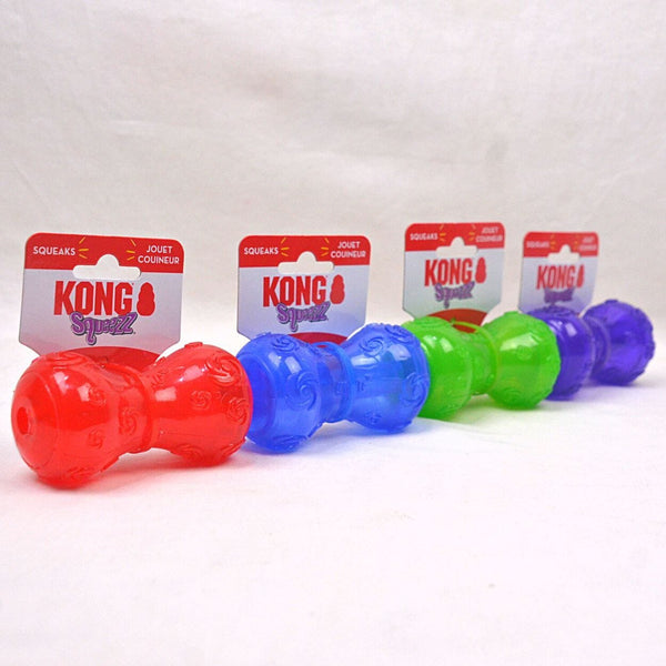 KONG PSD3 Mainan Anjing Squeezz Dumbbell Small Blue Dog Toy Tidak ada merek 