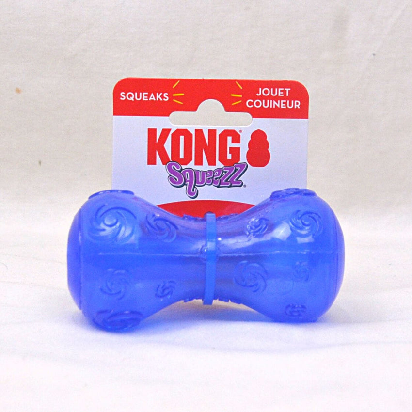 KONG PSD3 Mainan Anjing Squeezz Dumbbell Small Blue Dog Toy Tidak ada merek 