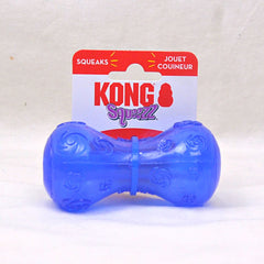 KONG PSD3 Mainan Anjing Squeezz Dumbbell Small Blue Dog Toy Tidak ada merek 