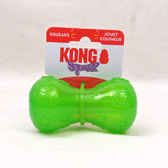 KONG PSD3 Mainan Anjing Squeezz Dumbbell Small Green Dog Toy Tidak ada merek 