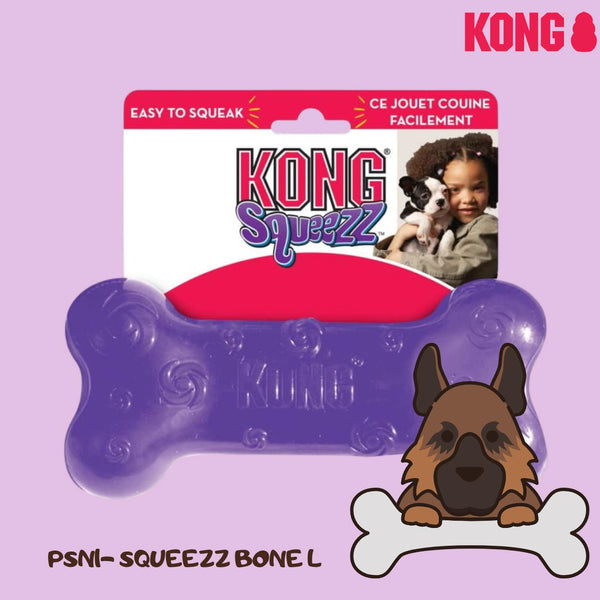 KONG PSN1 Mainan Anjing Squeezz Bone Large Purple Dog Toy Tidak ada merek 