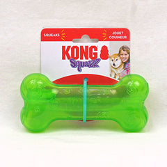 KONG PSN2 Mainan Anjing Squeezz Bone Medium Green no type Tidak ada merek 
