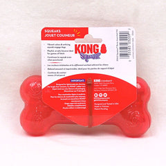 KONG PSN2 Mainan Anjing Squeezz Bone Medium Red Dog Toy Tidak ada merek 