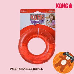 KONG PSR1 Mainan Anjing Squeezz Ring Large Red Dog Toy Tidak ada merek 