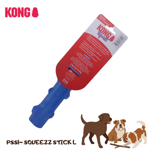 KONG PSS1 Mainan Anjing Squeezz Stick Large Blue Dog Toy Tidak ada merek 
