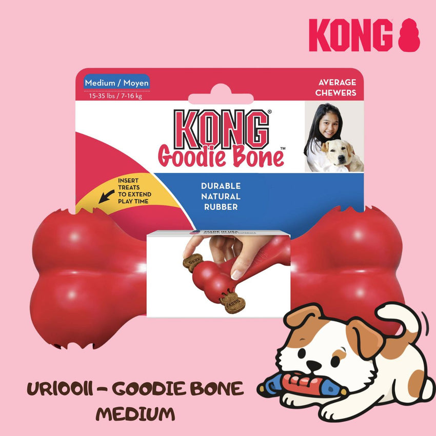 KONG UR10011 Mainan Anjing GOODIE Bone Medium no type Tidak ada merek 