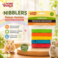 LIVINGWORLD 61317 Mainan Hamster Nibbler Rainbow Wood Chew no type Tidak ada merek 