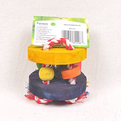 LIVINGWORLD 81126 Mainan Burung Rope Chime with Bell , Bead , Block no type Tidak ada merek 