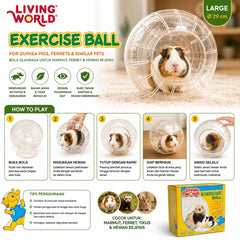 LIVINGWORLD Mainan Marmut Exercise Ball Large 29cm no type Tidak ada merek 
