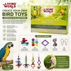 Mainan Burung Custom LIVINGWORLD 81733 Acrylic Toy For M To L Bird no type Tidak ada merek 