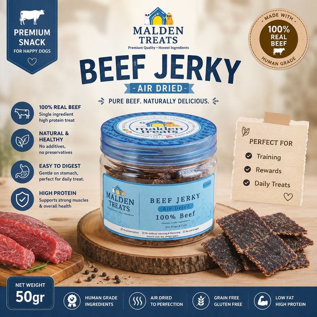 MALDENTREATS Snack Anjing Beef Jerky 50gr no type Tidak ada merek 