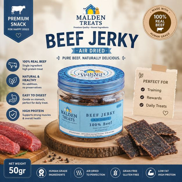 MALDENTREATS Snack Anjing Beef Jerky 50gr no type Tidak ada merek 