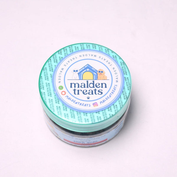 MALDENTREATS Snack Anjing Dehydrated Quail 10 pcs Jar no type Tidak ada merek 