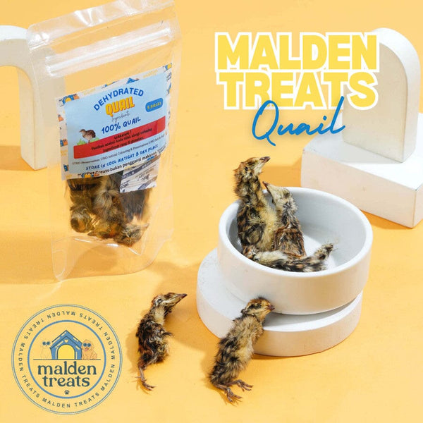 MALDENTREATS Snack Anjing Dehydrated Quails 5pcs no type Tidak ada merek 
