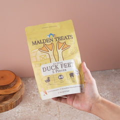 MALDENTREATS Snack Anjing Duck Feet 5pcs no type Tidak ada merek 