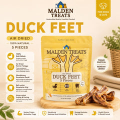 MALDENTREATS Snack Anjing Duck Feet 5pcs no type Tidak ada merek 