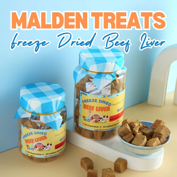 MALDENTREATS Snack Anjing Freeze Dried Beef Liver 50gr Dog Snack Maldentreats 