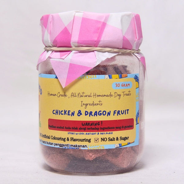 MALDENTREATS Snack Anjing Freeze Dried Chicken Dragon Fruit 30gr Dog Snack Tidak ada merek 