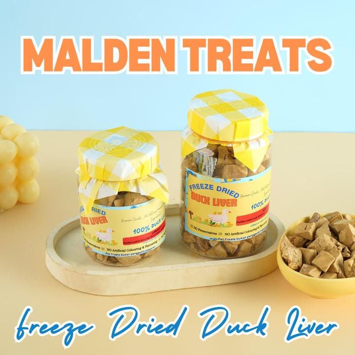 MALDENTREATS Snack Anjing Freeze Dried Duck Liver 50gr Dog Snack Tidak ada merek 
