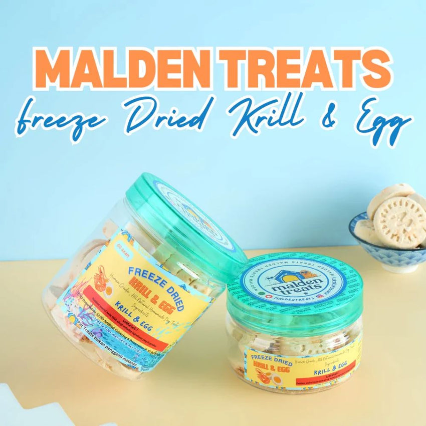 MALDENTREATS Snack Anjing Freeze Dried Krill and Egg 60gr Dog Snack Maldentreats 