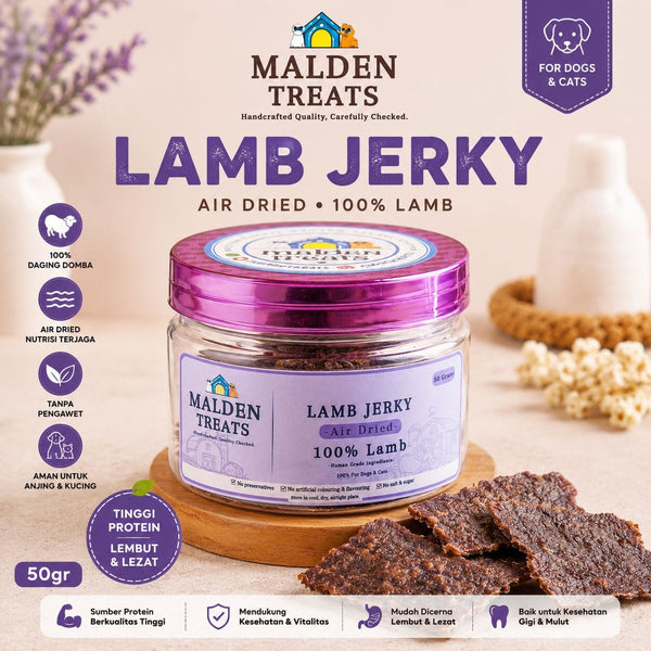 MALDENTREATS Snack Anjing Lamb Jerky 50gr no type Tidak ada merek 