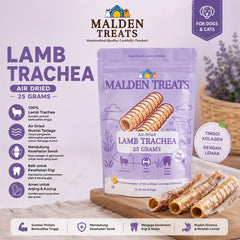 MALDENTREATS Snack Anjing Lamb Trachea 25gr Dog Snack Tidak ada merek 