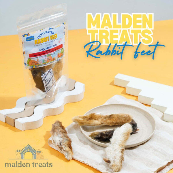 MALDENTREATS Snack Anjing Rabbit Feet 4pcs no type Tidak ada merek 