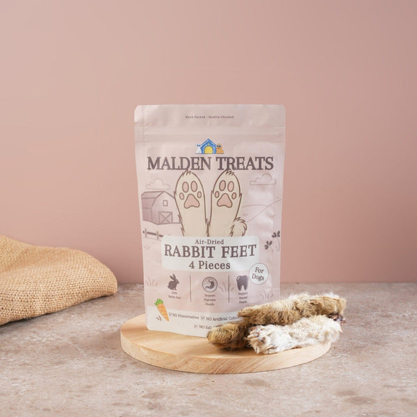 MALDENTREATS Snack Anjing Rabbit Feet 4pcs no type Tidak ada merek 
