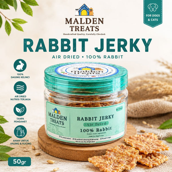 MALDENTREATS Snack Anjing Rabbit Jerky 50gr no type Tidak ada merek 