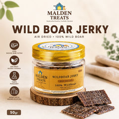 MALDENTREATS Snack Anjing Wild Boar Jerky 50gr Dog Snack NoBrand 