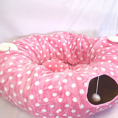 MAME Mainan Kucing Tunnel Pillow Full Pink Cat Toy Tidak ada merek 
