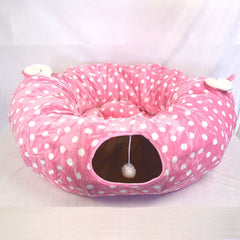 MAME Mainan Kucing Tunnel Pillow Full Pink Cat Toy Tidak ada merek 