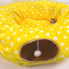 MAME Mainan Kucing Tunnel Pillow Full Yellow Cat Toy Tidak ada merek 