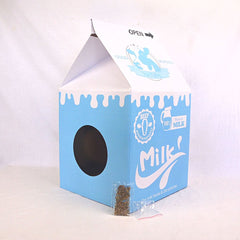MAME Rumah Kucing Cat Sratcher Milk Box Blue Cat Toy Pet Republic Indonesia 