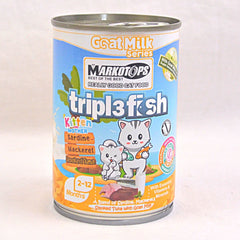 MARKOTOPS Kitten Triple Fish Smoked Tuna with Goat Milk 400gr no type Tidak ada merek 