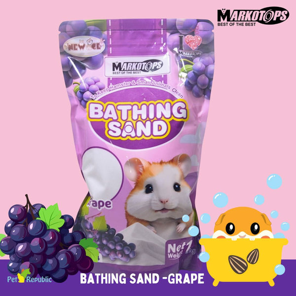 MARKOTOPS Pasir Hamster Bathing Sand GRAPE 1KG no type Tidak ada merek 