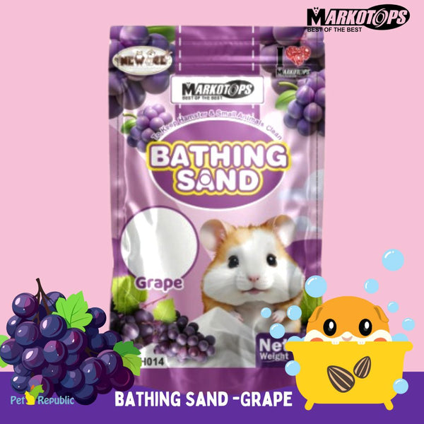 MARKOTOPS Pasir Hamster Bathing Sand GRAPE 1KG no type Tidak ada merek 