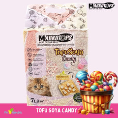 MARKOTOPS Pasir Kucing Tofu Soya Cat Litter CANDY 7L no type Markotops 