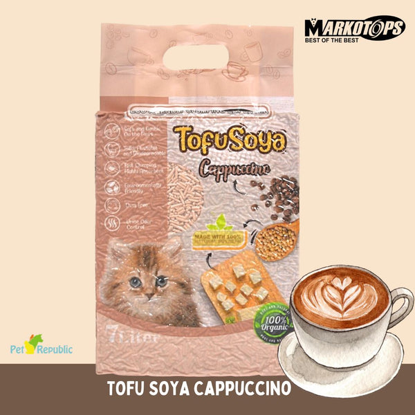 MARKOTOPS Pasir Kucing TOFU Soya Cat Litter Cappucino 7L no type Markotops 