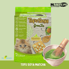 MARKOTOPS Pasir Kucing Tofu Soya Cat Litter GREENTEA 7L no type Markotops 