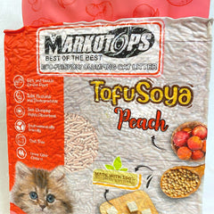 MARKOTOPS Pasir Kucing Tofu Soya Cat Litter Peach 7L no type Tidak ada merek 