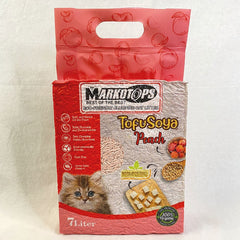 MARKOTOPS Pasir Kucing Tofu Soya Cat Litter Peach 7L no type Tidak ada merek 