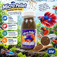 MICRO Pellet Makanan Ikan Floating Fish Food 50gr no type Tidak ada merek 