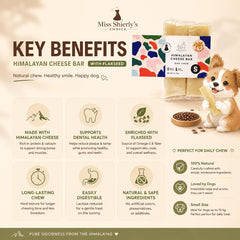 Miss Shierly's Choice Himalayan Cheese Bar Flaxseed Small Dog Snack Miss Shierly's Choice 