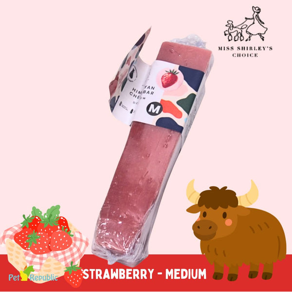 Miss Shierly's Choice Snack Anjing Himalayan Cheese Bar Strawberry Medium Dog Dental Snack Miss Shierly's Choice 
