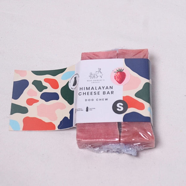 Miss Shierly's Choice Snack Anjing Himalayan Cheese Bar Strawberry Small Dog Dental Snack Miss Shierly's Choice 