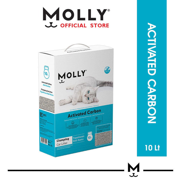 MOLLY Pasir Kucing Activated Carbon Cat Litter 10L Cat Sanitation Molly 