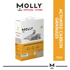 MOLLY Pasir Kucing Activated Carbon Granules Cat Litter 10L Cat Sanitation Molly 